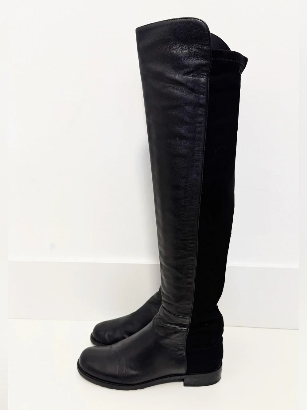 Stuart Weitzman 5050 Boot Black Leather size 6
